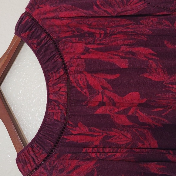 VERY USED LUCKY BRAND FLORAL SHORT SLEEVE PINK AND PURPLE SIZE 2X - Picture 10 of 16